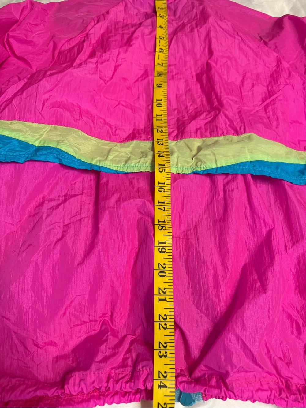 Forrester’s Vintage neon pink teal MEDIUM windbreaker jacket colorblock neon - Picture 10 of 10